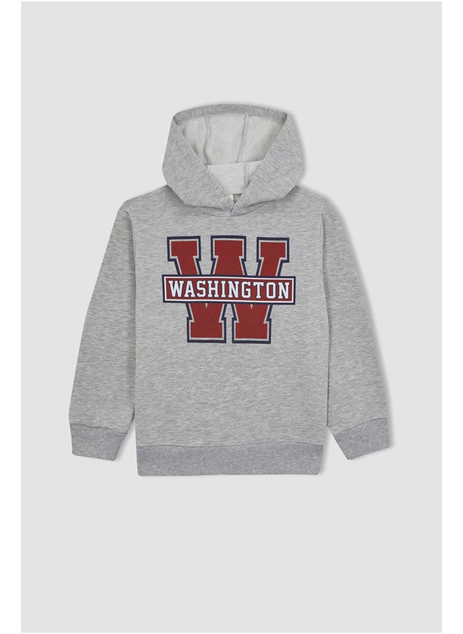 DeFacto - Boy Regular Fit Hooded Long Sleeve Knitted Sweat Shirt - Image 1