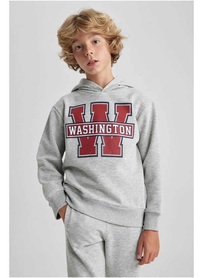 DeFacto - Boy Regular Fit Hooded Long Sleeve Knitted Sweat Shirt - Image 1