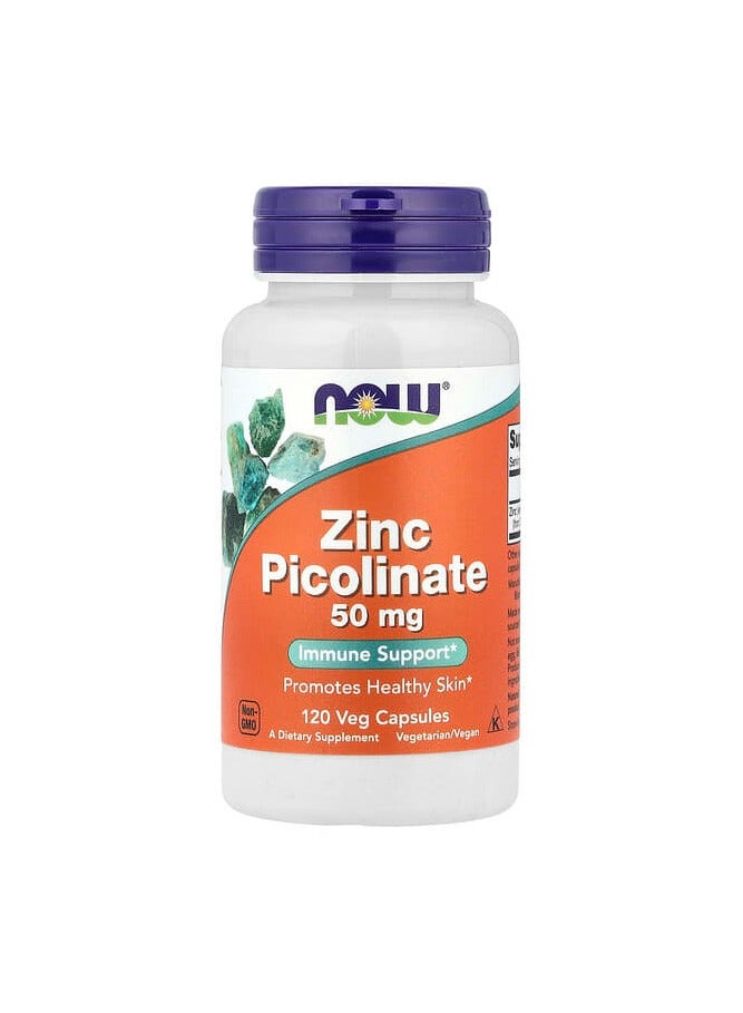 now Zinc Picolinate 50 mg 120 Veg Capsules