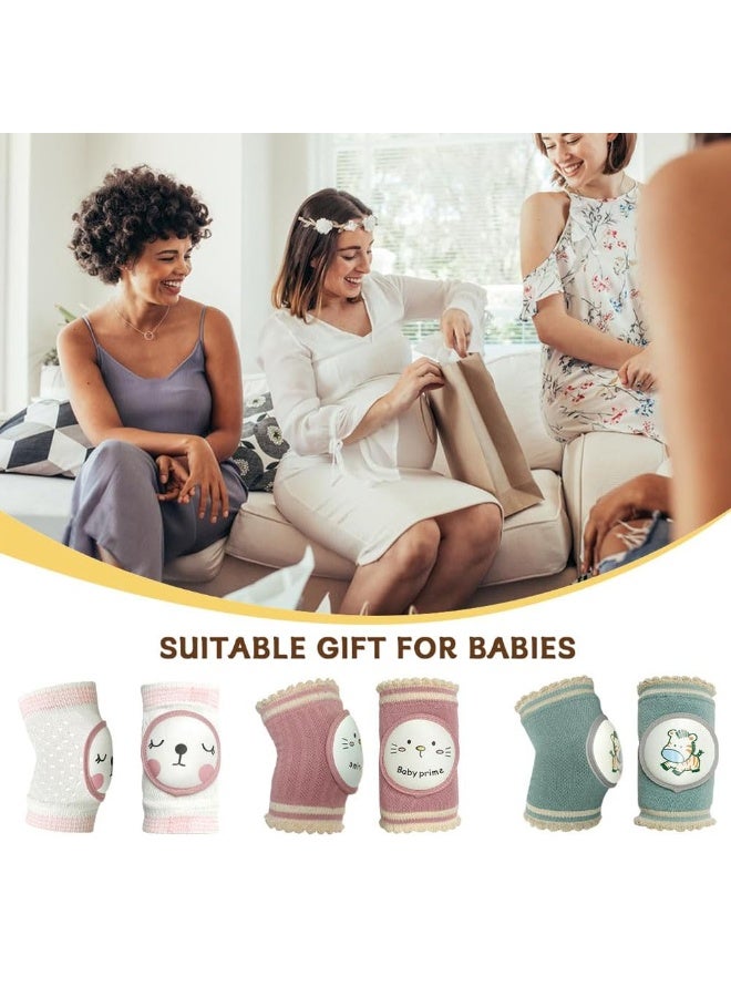 2 Pairs Baby Knee Pads for Crawling Toddlers Breathable Anti-Slip Protector with Sponge Pad Cute Cartoon Unisex 0-4 Years - Image 4