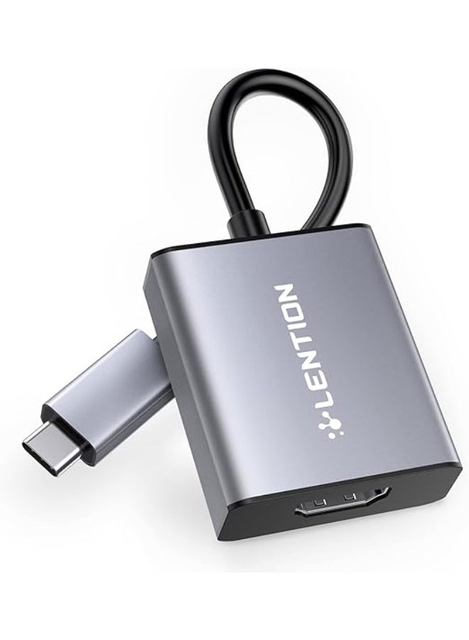 LENTION USB C to 4K HDMI Digital AV Adapter Compatible 2022-2016 MacBook Pro 13/14/15/16, New Mac Air/iPad/Surface, Samsung S21/S20/S10/Plus/Note, More, Stable Driver Certified (CB-4KHDMI, Space Gray) - Image 1