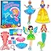 Vunrahsg Magnetic Dress Up Dolls Girls Toys Princess Mermaid Fairy Ballerina Fridge Magnets Puzzles Toddlers 35 Pretend Play Car Road Trip Airplane Travel Games Activity Birthday Gift 3 4 5 6 7 8 Gilr Boy - Image 2