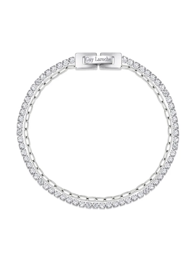 Guy Laroche Gabin Silver Bracelet for Unisex