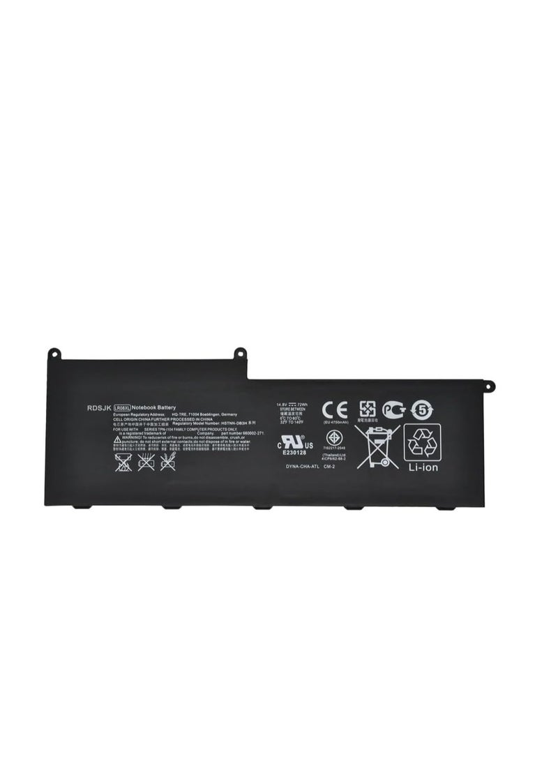 Terabyte LR08XL 14.8V 72Wh Battery Compatible HP Envy 15-3000 15-3100 15-3200 15-3300 15-3011tx 15-3040NR 15-3047NR 15t-3000 HSTNN-UB3H HSTNN-DB3H 660002-541 660152-001 660002-271 LR08 LR08072XL TPN-I104 - Image 1