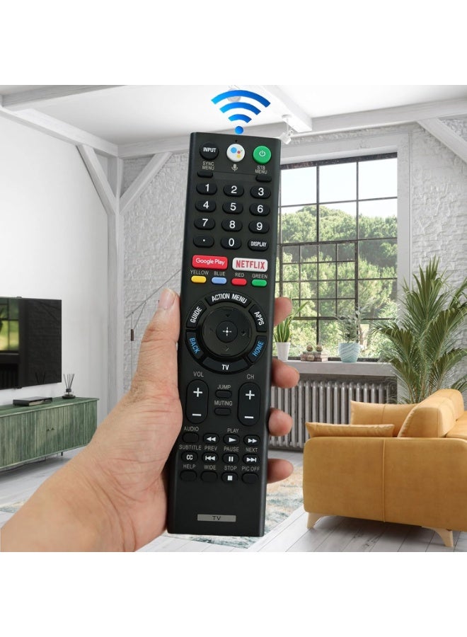Raxoom جهاز تحكم عن بعد صوتي عالمي لأجهزة تلفزيون Sony الذكية، وحدة تحكم بلوتوث، جميع أجهزة Sony Bravia LED OLED LCD 4K UHD HDTV HDR Android TV، مع Google Play - Image 3