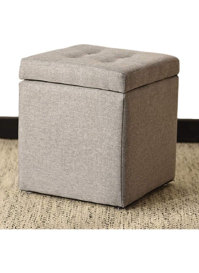 LINGWEI Ottoman Footrest Stool Ottomans Foot Stool Vanity Chair Shoe Change Bench Seat Storage Ottoman Cube  - Image 4
