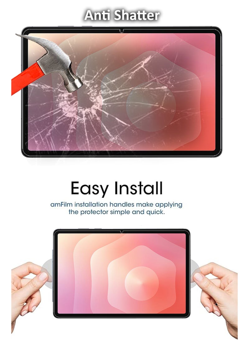 REWO For Samsung Galaxy Tab S11 5G (2025) - 11 inches - Tempered Glass Screen Protector - Premium HD Delicate Touch , Higher Transparency , Easy to Install ,Anti-scratch and Bubble-free Screen Protector - Clear - Image 2