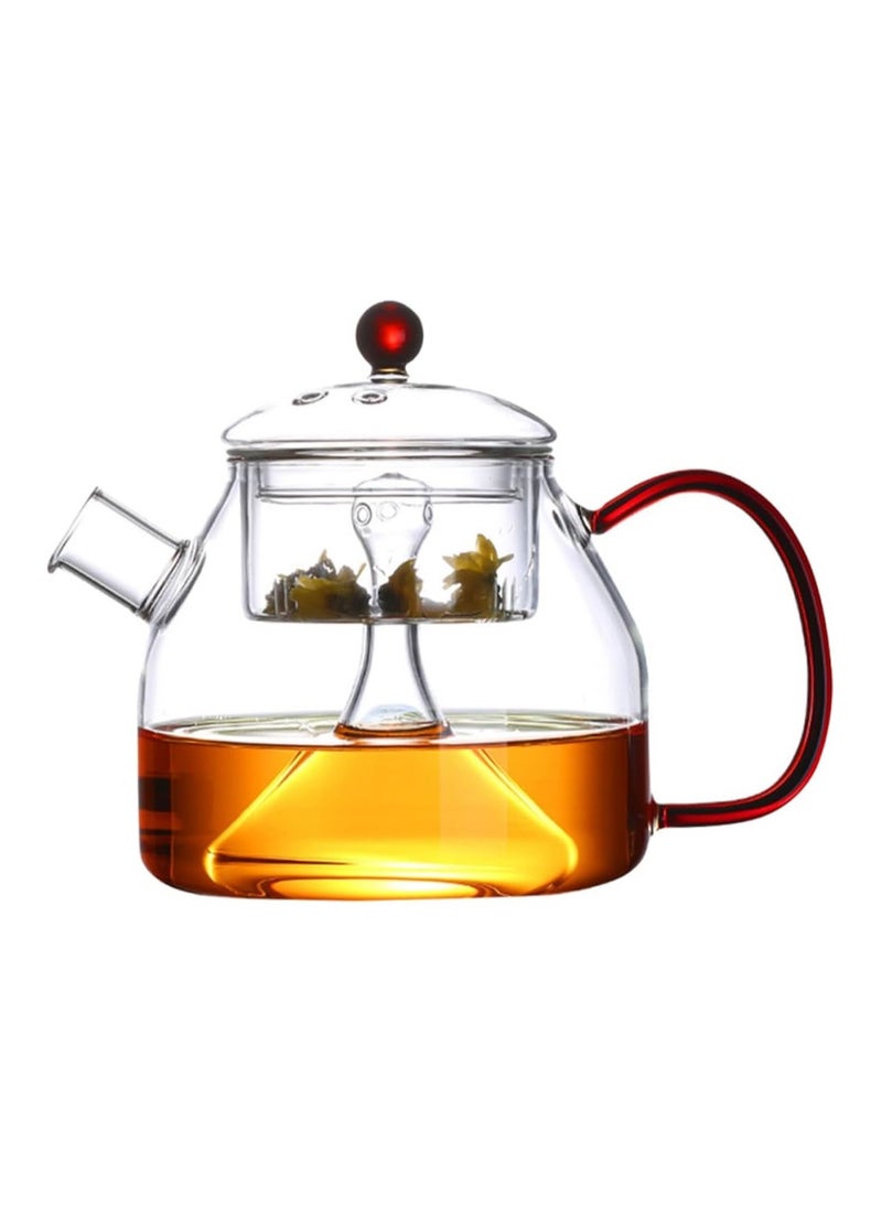 LOOPITYS 1200ml glass teapot with steam function, heat-resistant glass large opening spout, suitable for office/home use  - Image 1