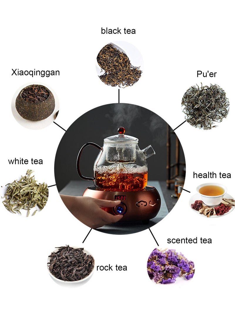 LOOPITYS 1200ml glass teapot with steam function, heat-resistant glass large opening spout, suitable for office/home use  - Image 5