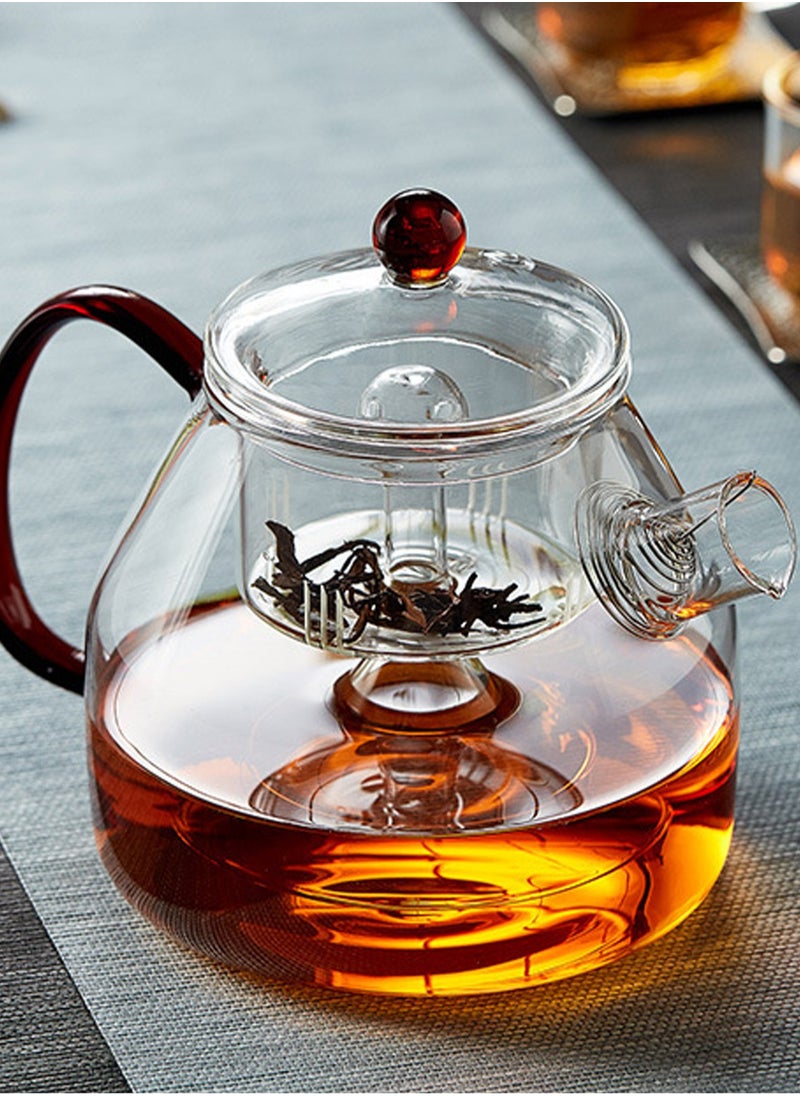 LOOPITYS 1200ml glass teapot with steam function, heat-resistant glass large opening spout, suitable for office/home use  - Image 4
