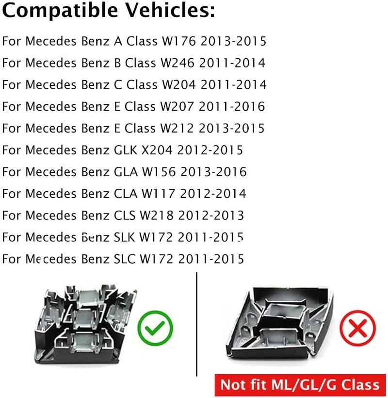 Goodithy Steering Wheel Buttons, Interior Black Steering Wheel Control Button Key Replacement for Mercedes Benz A B C E GLA GLK Class W204 X204 W212 W218 W156 W176 W117 W172 W246 (Model A Black) - Image 2