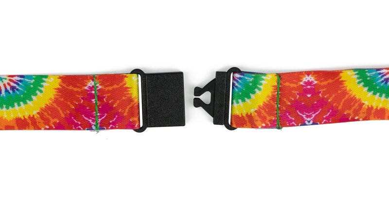 Limeloot Tie Dye Lanyard for Keys, ID Badge, and Accessories - Colorful Breakaway Lanyard with Quick Release Buckle and Flat Ring. - Image 5