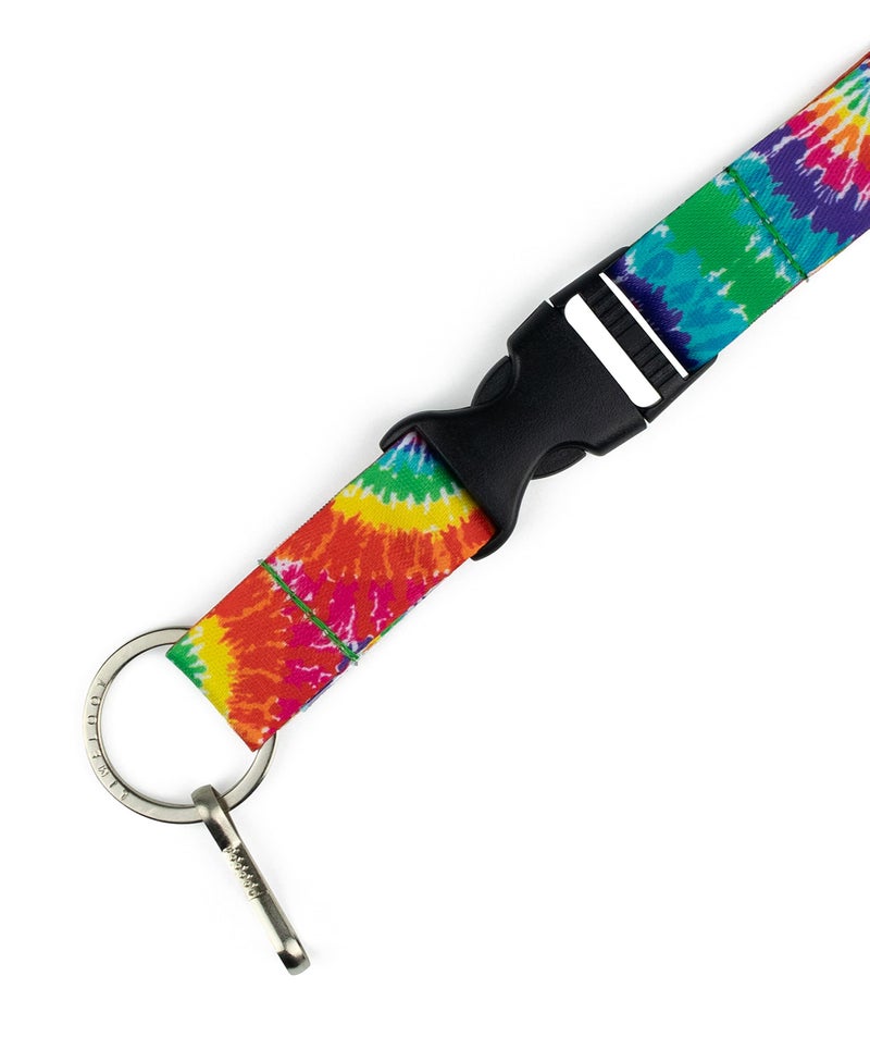 Limeloot Tie Dye Lanyard for Keys, ID Badge, and Accessories - Colorful Breakaway Lanyard with Quick Release Buckle and Flat Ring. - Image 2