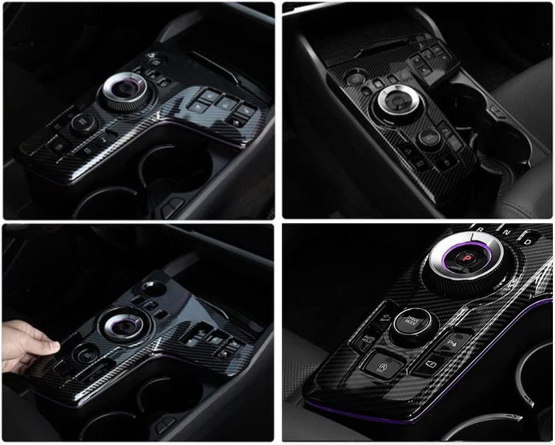 Kadore for 2023 2024 2025 Kia Sportage Hybrid SUV Carbon Fiber Style Interior Gear Shift Panel Frame Cover Trim LHD (Electronic Gear Only) 2pc - Image 3