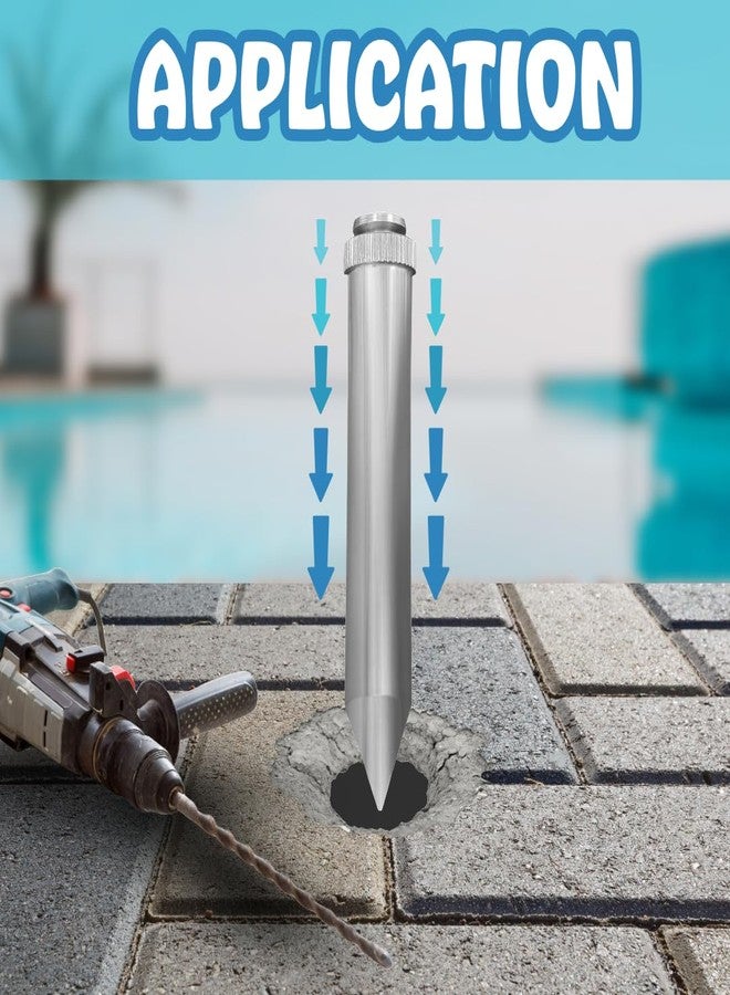 Poolzilla (5 Pack 5" Stainless Steel Paver Spike Anchor for Safety Pool Cover, Heavy Duty Design for Easy Paver Installation - Image 5