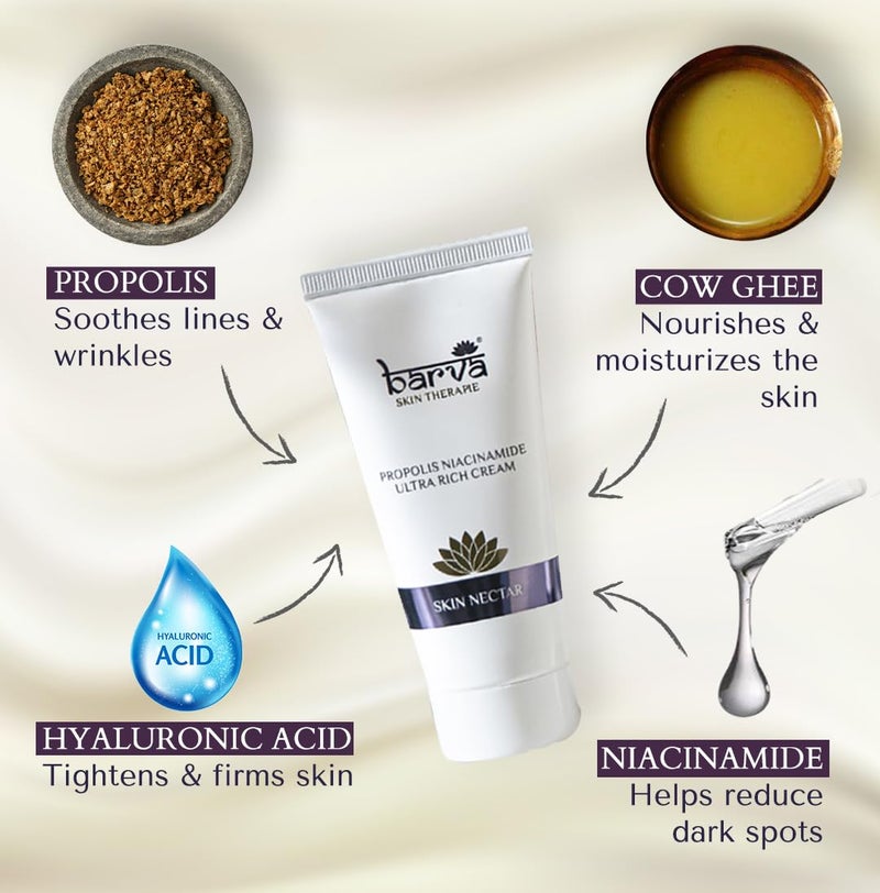 Barva Skin Nectar Anti Ageing with Hyaluronic Acid Transforming Cream Helps Clear up Spots and Blemishes Preservative Free 50 ml - Image 4