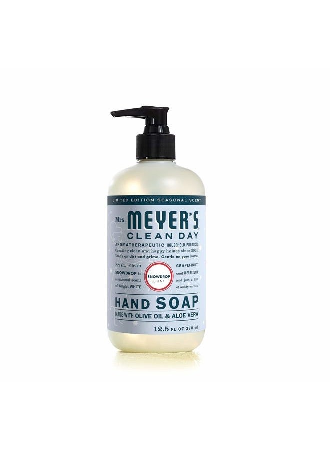 MRS. MEYER'S CLEAN DAY Hand Soap, Made with Essential Oils, Biodegradable Formula, Snowdrop, 12.5 fl. oz - Image 1