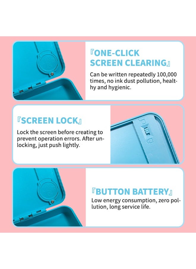 One-Click Screen Clearing Lcd Drawing Board, Multi-Function Pen Case, Abc Thickening. , With Professional Pen, Suitable For Boys And Girls