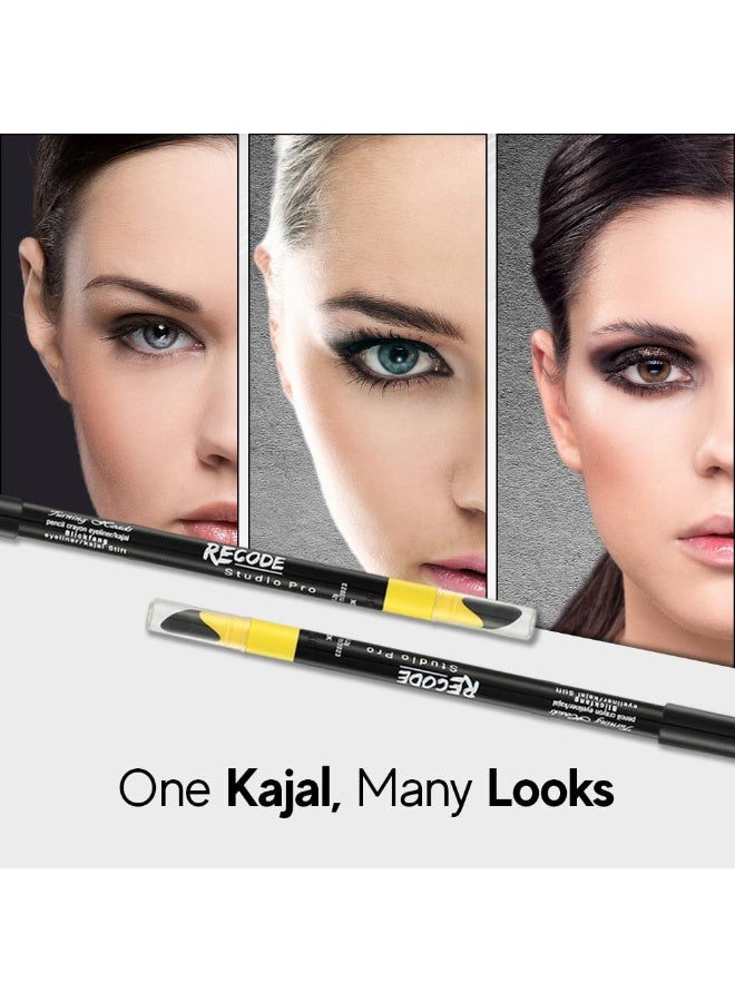 Recode Turning Heads Crayon Gel Matte Eyeliner Kajal Pencil Smudger Long Lasting Waterproof Smudge Proof Black 1.2gm - Image 4