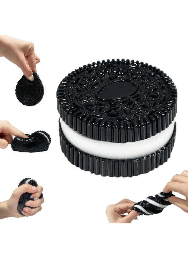 null - Anti-Stress Toy Biscuit - Taba Squishy Squeeze Toy, Cute Squishy Stress Balls, Fidget Toys, Squishy Ultra Soft Biscuit Stress Relief Toy, Gifts for Boys and Girls (Black) - Image 1