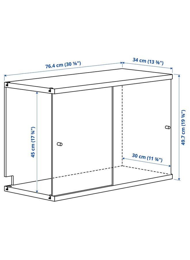 erorex Cabinet With Sliding Doors, Oak Effect - Image 4