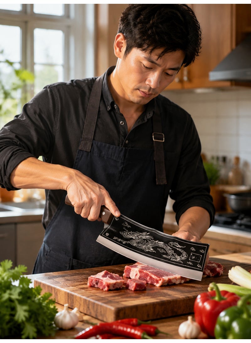 Heavy Duty Thickened Kitchen Chopping Knife, Sharp Stainless Steel Kitchen Knife for Cutting, Bone Chopping and Daily Cooking, Utility Knife - Image 2