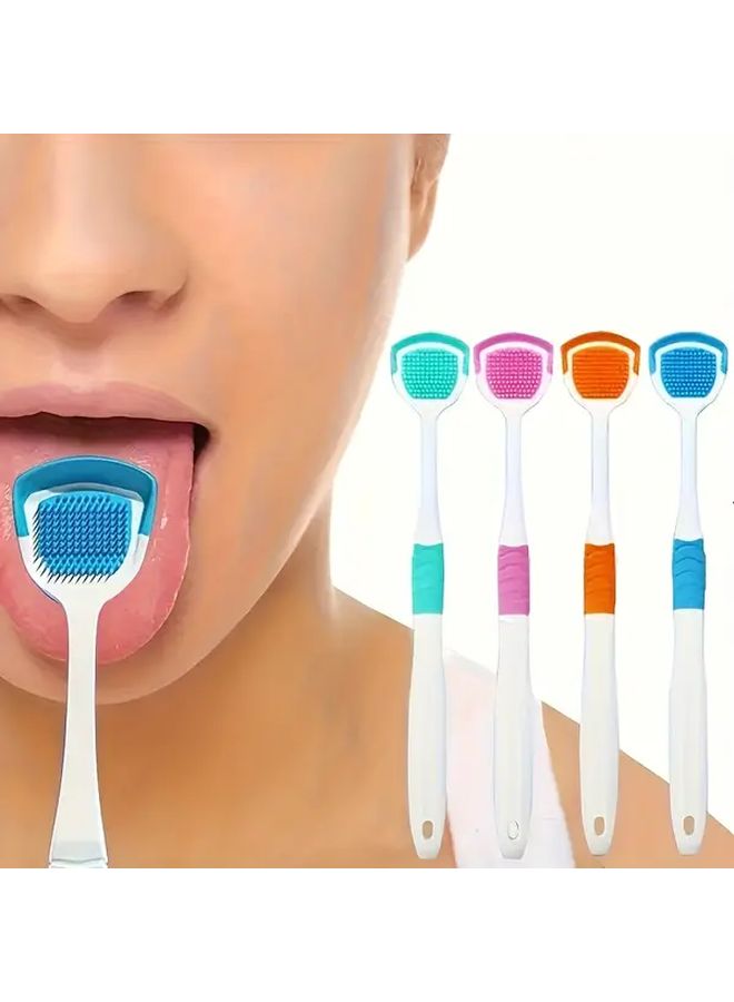 3 Pack Multi Functional Tongue Scraper Soft Silicone Oral Care Freshens Breath Reusable Portable - Image 5