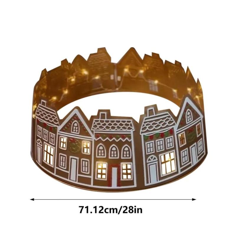 Christmas Tree Skirt 71 Cm Gold - High-Durability Premium Material Tree Topper Set for Home Holiday Festive Decor - Image 4