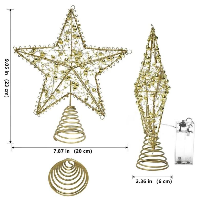 Christmas Tree Skirt 71 Cm Gold - High-Durability Premium Material Tree Topper Set for Home Holiday Festive Decor - Image 5