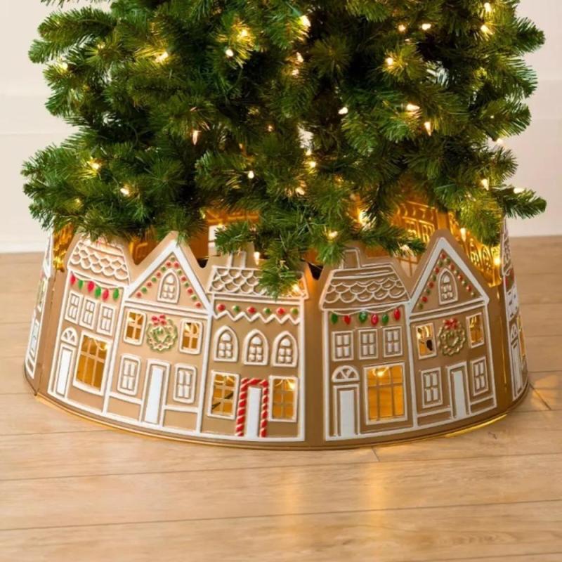 Christmas Tree Skirt 71 Cm Gold - High-Durability Premium Material Tree Topper Set for Home Holiday Festive Decor - Image 3
