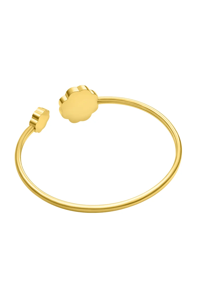 POLICE Flora Gold Plated Ladies Bangle With Mother of Pearl and Crystals 60x50MMPEJLG0003204
