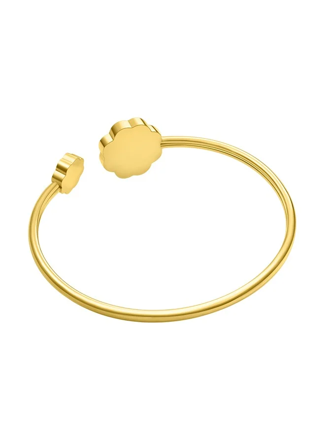 POLICE Flora Gold Plated Ladies Bangle With Mother of Pearl and Crystals 60x50MMPEJLG0003204