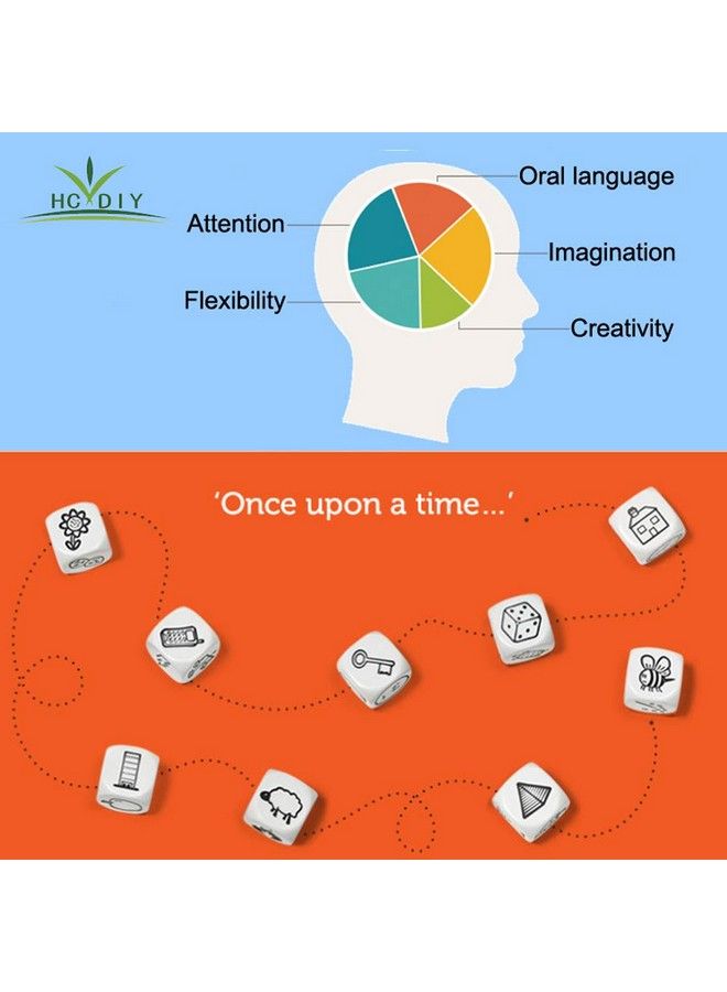 Hc Diy Happy Story Dice 9 Cubes Toys 54 Images Unlimited Stories Combinations Iconic Storytelling Game Imaginative Play For Kids - Image 5