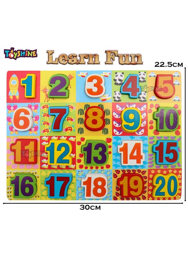 Toyshine Toyshine Picto-Puzzle Premium Wooden ABC 123 Chunky Letters and Numbers Puzzle Toy, Educational and Learning Toy  - Image 5