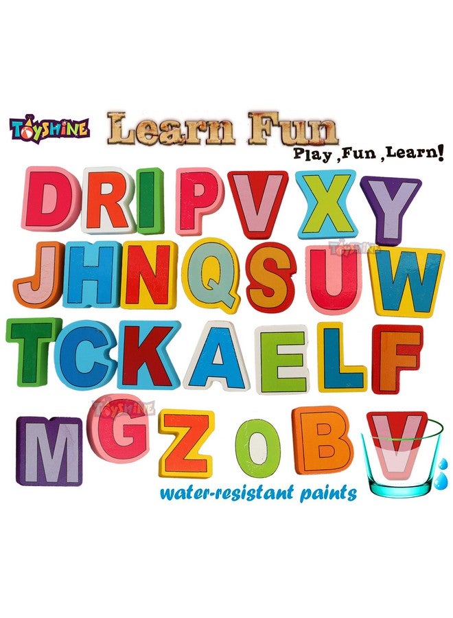 Toyshine Toyshine Picto-Puzzle Premium Wooden ABC 123 Chunky Letters and Numbers Puzzle Toy, Educational and Learning Toy  - Image 3