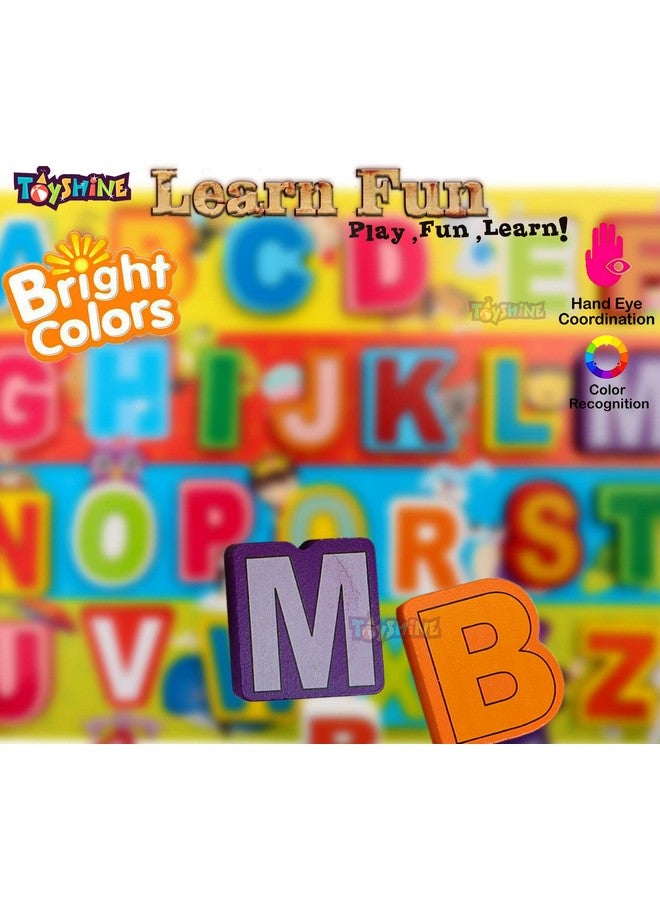 Toyshine Toyshine Picto-Puzzle Premium Wooden ABC 123 Chunky Letters and Numbers Puzzle Toy, Educational and Learning Toy  - Image 4