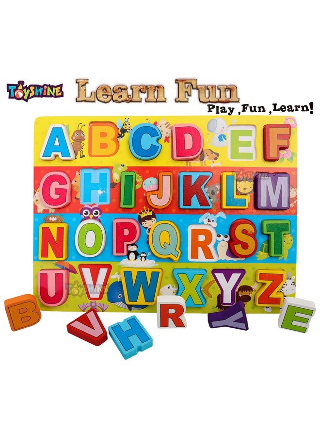 Toyshine Toyshine Picto-Puzzle Premium Wooden ABC 123 Chunky Letters and Numbers Puzzle Toy, Educational and Learning Toy  - Image 2