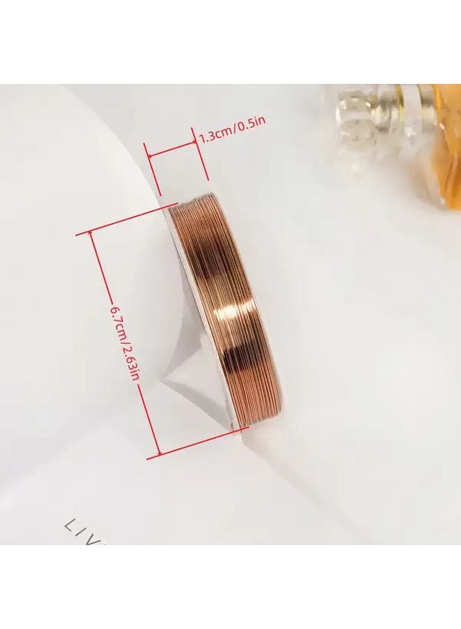 سلك حرفي مصنوع من النحاس الصلب الممتاز بسمك 0.6 مم لمجوهرات النحت وأعمال DIY - Image 4