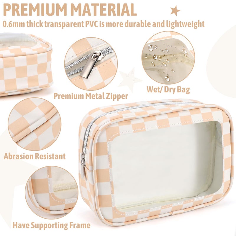 YOPCDJ 5PCS Diaper Bag Organizer Pouch Set, TSA Approved Toiletry Bagï¼ŒClear Waterproof TPU Makeup Bag Set Travel Organizer Bags for Women and Kids - Image 4