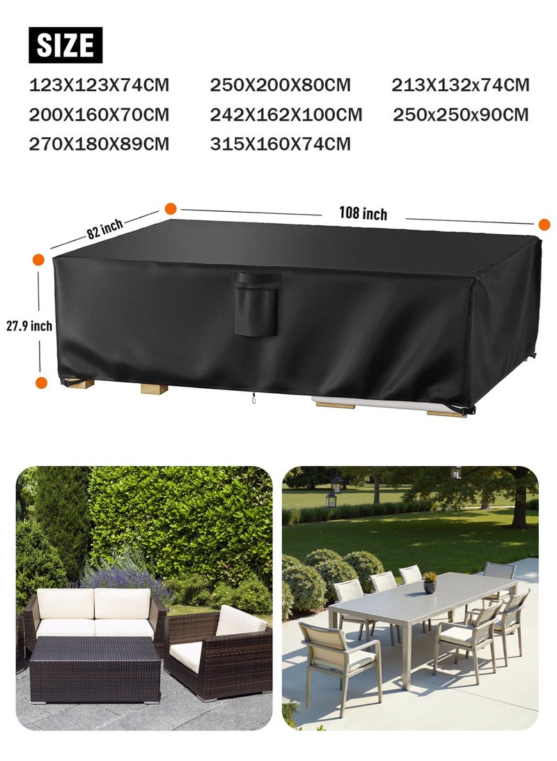 Patio Furniture Covers, Outdoor Furniture Cover Waterproof, General Purpose, Outside Table and Chair Covers, Heavy Duty 600D (Different Size Option) - view 2