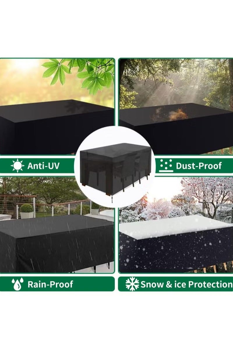 Patio Furniture Covers, Outdoor Furniture Cover Waterproof, General Purpose, Outside Table and Chair Covers, Heavy Duty 600D (Different Size Option) - view 4