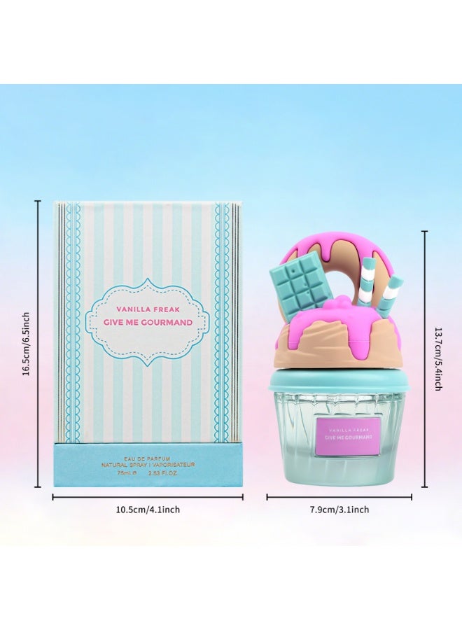 Beautiful Sweet Donut Perfume For Women Girls, Long Lasting Gourmand Vanilla Fragrance Eau de Parfum Gift for her 75mL - Image 2