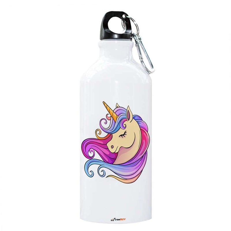 FirseBUY Beautiful Unicorn Water Bottle 600 ml Aluminum Sport Water Bottle Gift for Girls - Image 1