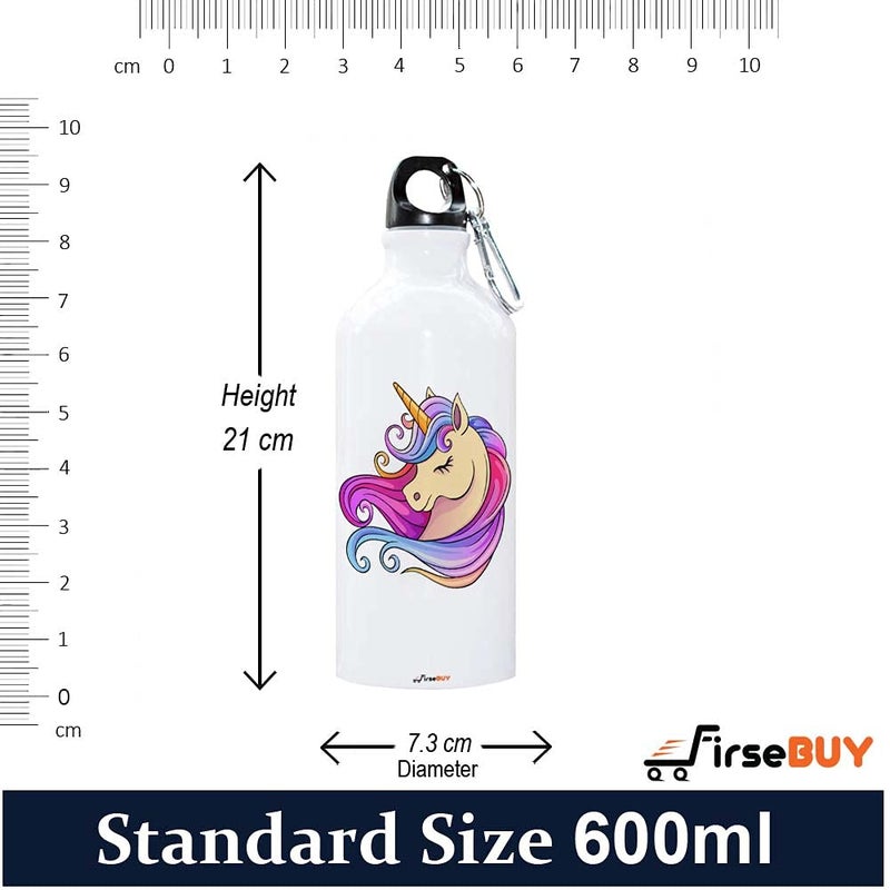 FirseBUY Beautiful Unicorn Water Bottle 600 ml Aluminum Sport Water Bottle Gift for Girls - Image 4