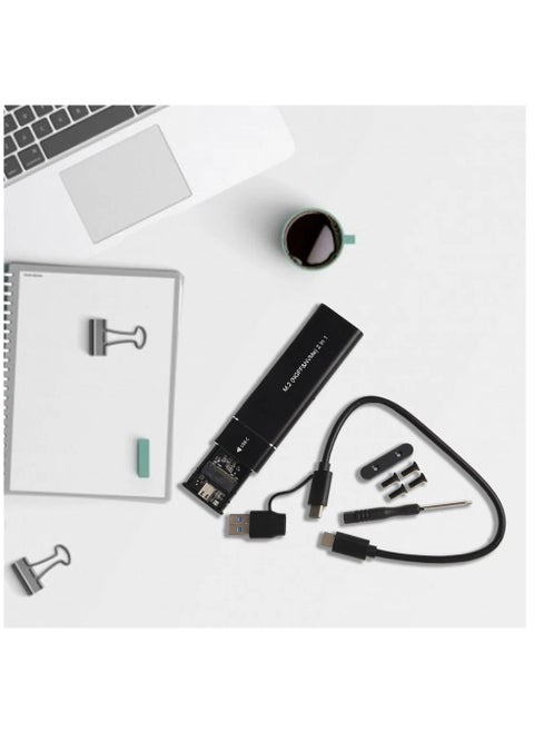 علبة تخزين خارجية عالية السرعة من USB 3.1 وType C إلى M.2 NVMe وNGFF SSD