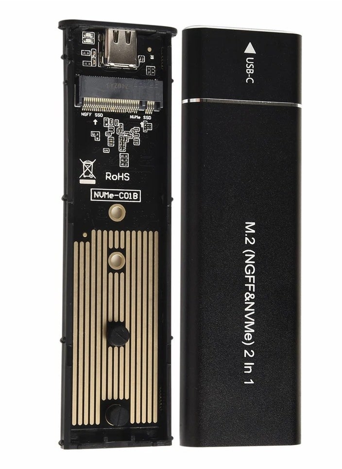 أس أس دي علبة تخزين خارجية عالية السرعة من USB 3.1 وType C إلى M.2 NVMe وNGFF SSD  - Image 3
