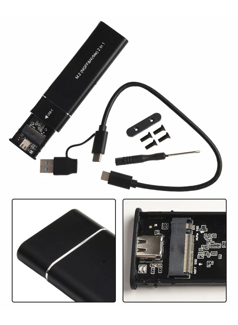 أس أس دي علبة تخزين خارجية عالية السرعة من USB 3.1 وType C إلى M.2 NVMe وNGFF SSD  - Image 4