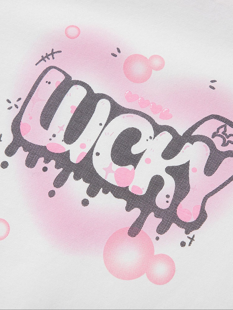 بالابالا تي شيرت بأكمام قصيرة وطبعة أمامية للبنات - Image 4