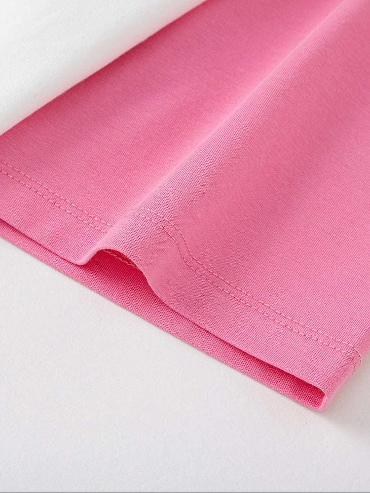 بالابالا تي شيرت بأكمام قصيرة وطبعة أمامية للبنات - Image 5