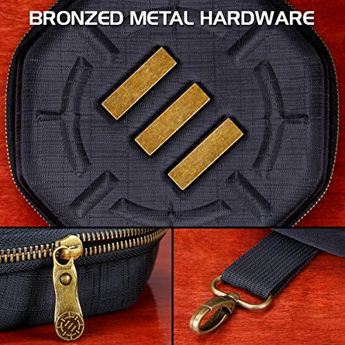 ENHANCE DND Dice Tray and Case - DND Dice Holder for up to 150 D&D Dice with Rugged Hard Shell Exterior and Protective Soft Interior - Rolling Tray Perfect for Game Night (Black) - Image 5